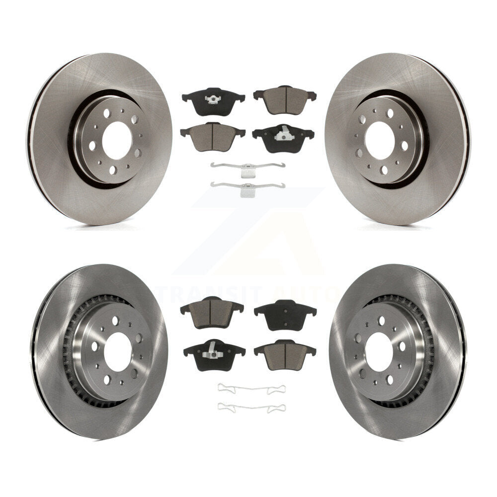 Disc Brake Rotors And Ceramic Pads Front Rear Kit For Volvo XC90