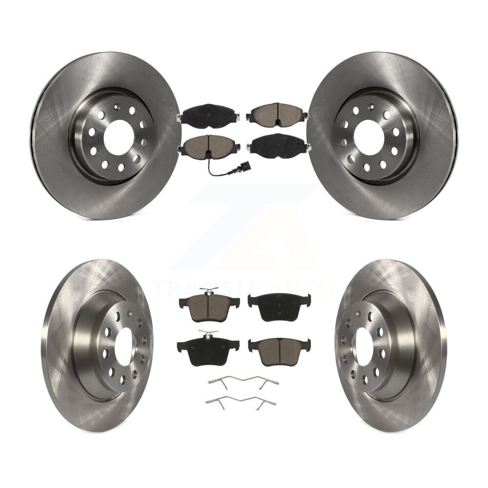 Disc Brake Rotors And Ceramic Pads Front Rear Kit For Audi TT Quattro