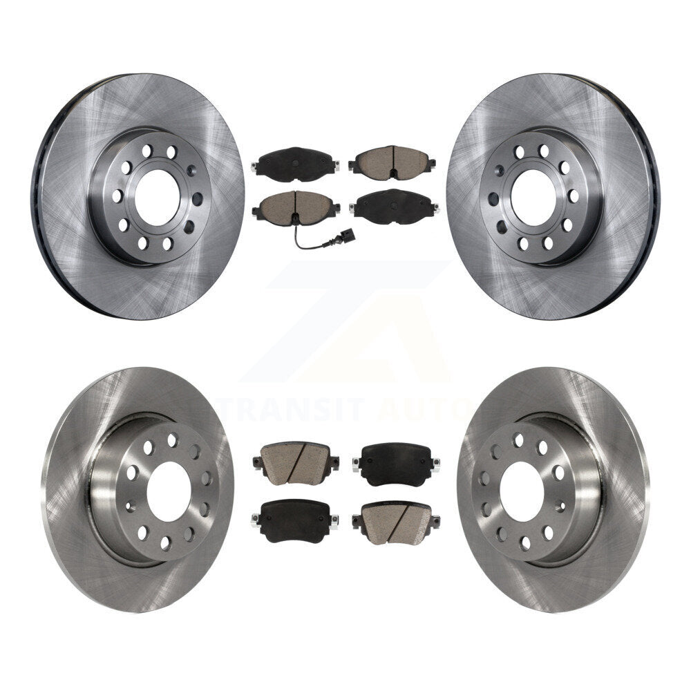 Disc Brake Rotors And Ceramic Pads Front Rear Kit For Volkswagen Golf SportWagen