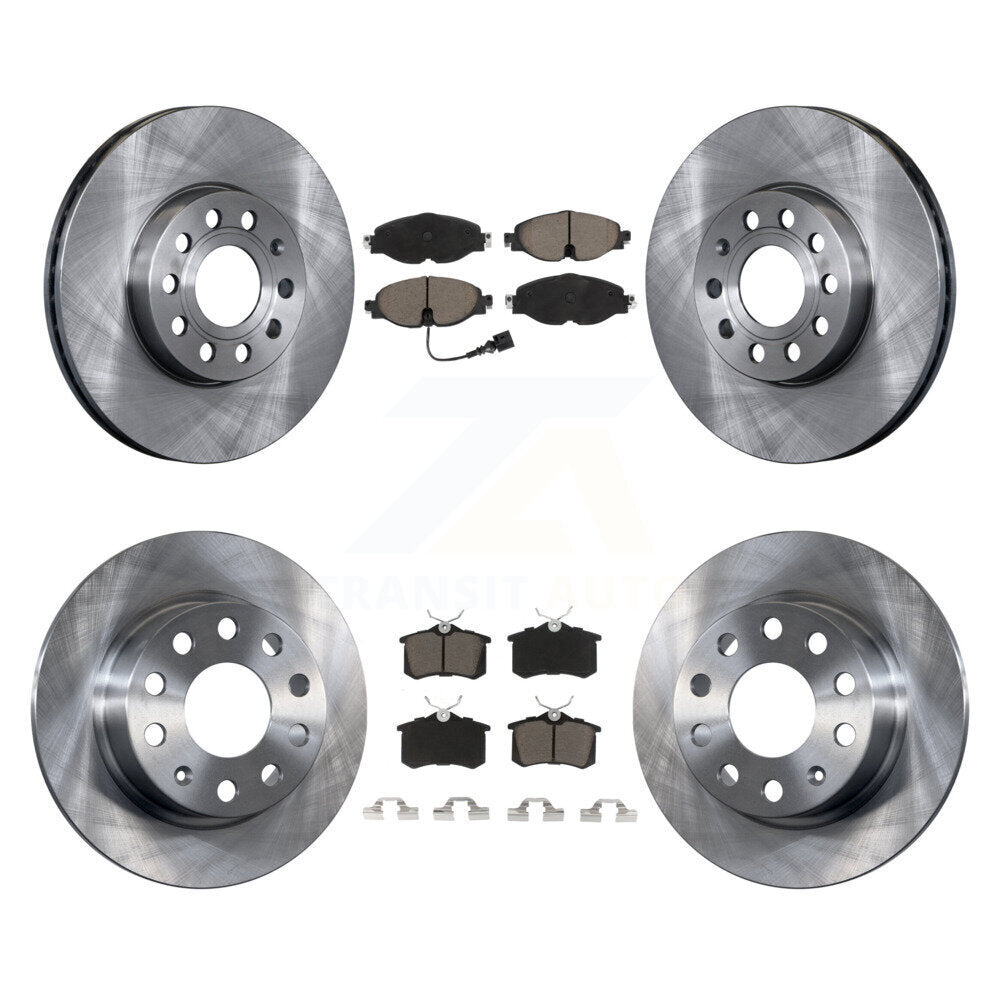 Disc Brake Rotors And Ceramic Pads Front Rear Kit For Volkswagen Golf SportWagen