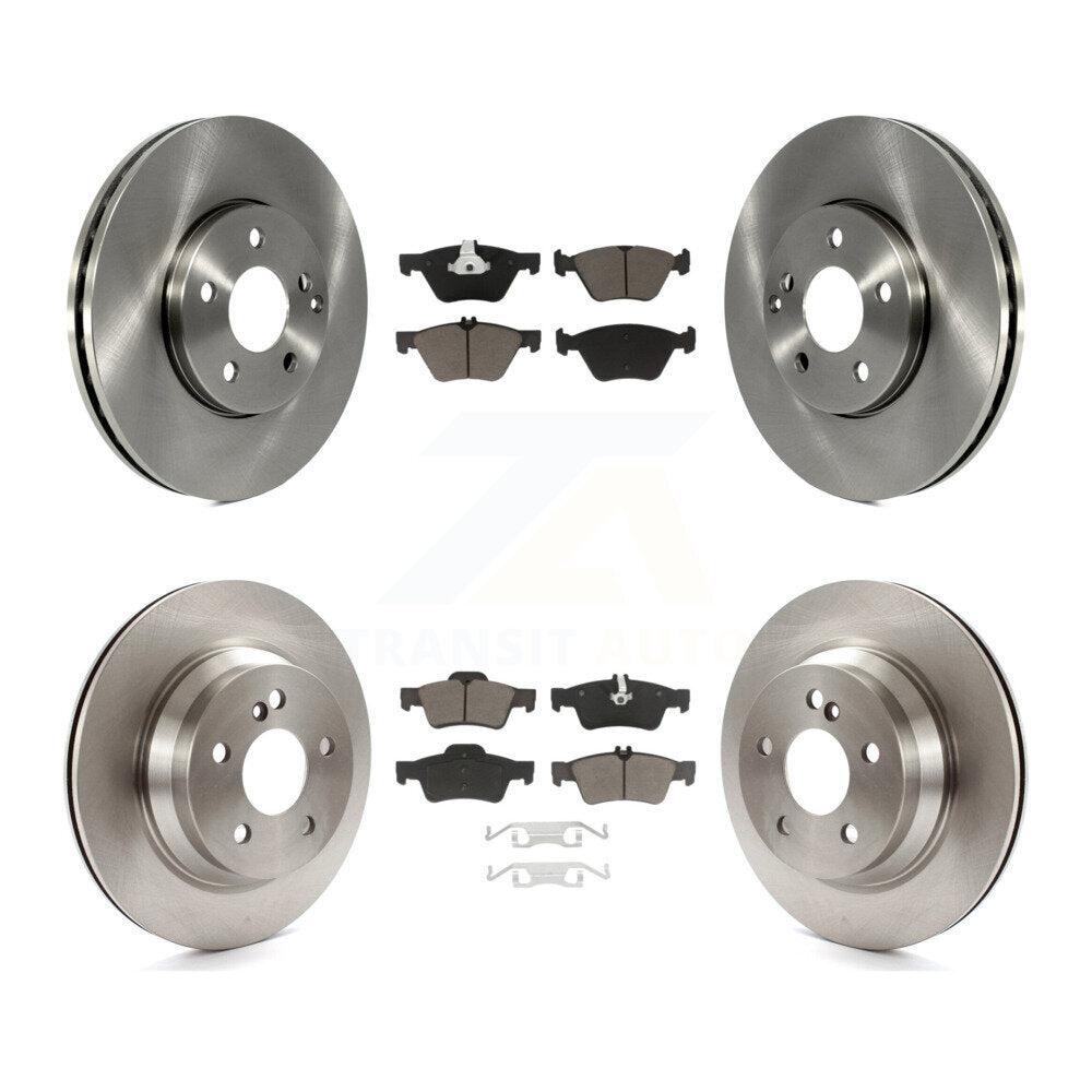 Brake Rotors Ceramic Pad Front Rear Kit For Mercedes-Benz E320 With Vented Rotor