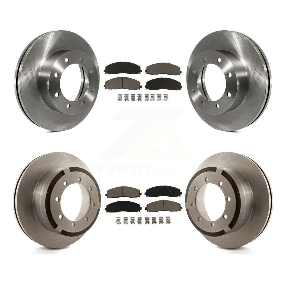 Brake Rotor And Ceramic Pad Front Rear Kit For Ford F-350 Super Duty F-250 F-450