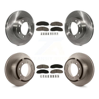 Brake Rotor And Ceramic Pad Front Rear Kit For Ford F-350 Super Duty F-250 F-450