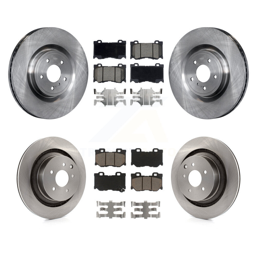 Brake Rotor Ceramic Pad Front Rear Kit For 09-13 INFINITI G37 With Brembo Brakes
