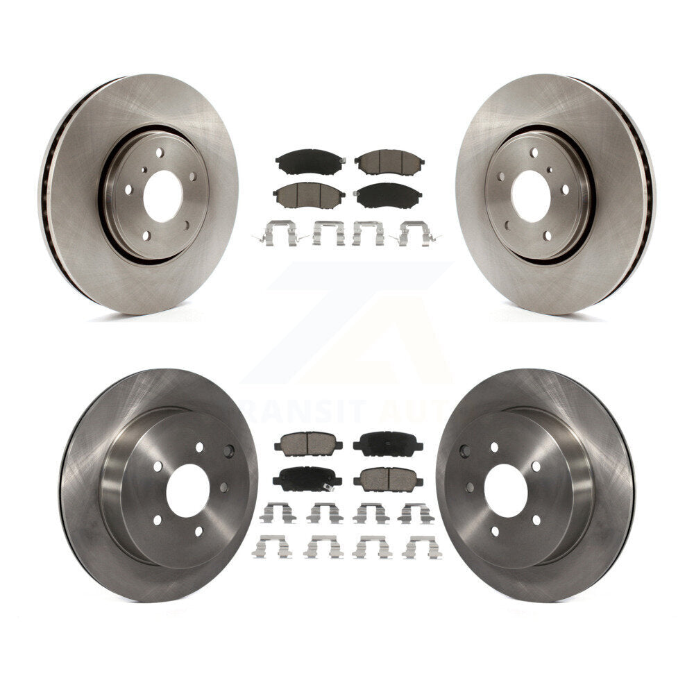 Disc Brake Rotors And Ceramic Pads Front Rear Kit For INFINITI FX35 FX37 FX45