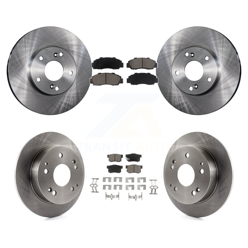 Disc Brake Rotors And Ceramic Pad Front Rear Kit For 1998-2002 Honda Accord 3.0L