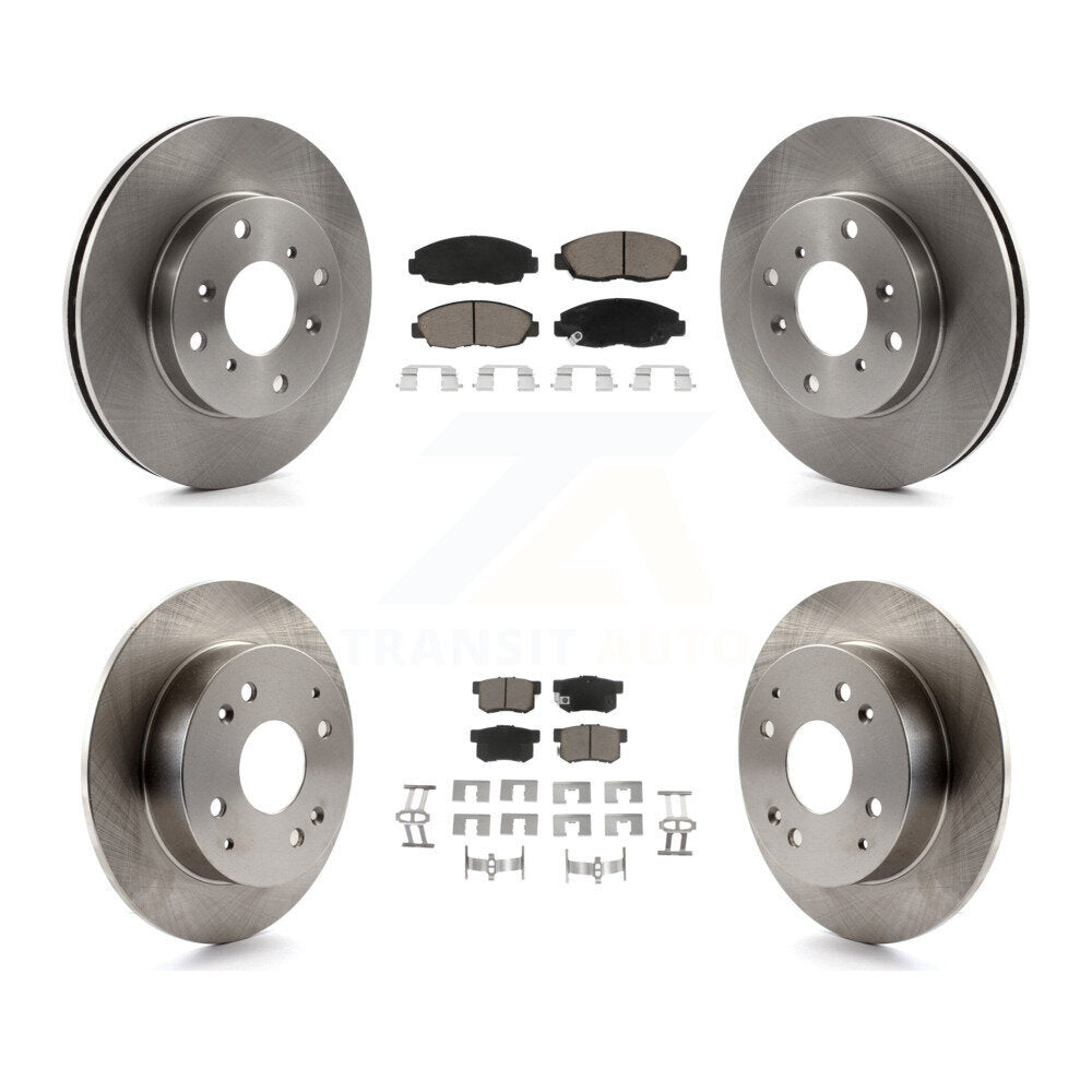Disc Brake Rotors And Ceramic Pads Front Rear Kit For Honda Accord Acura CL