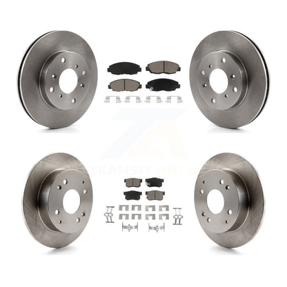 Disc Brake Rotors And Ceramic Pads Front Rear Kit For Honda Accord Acura CL