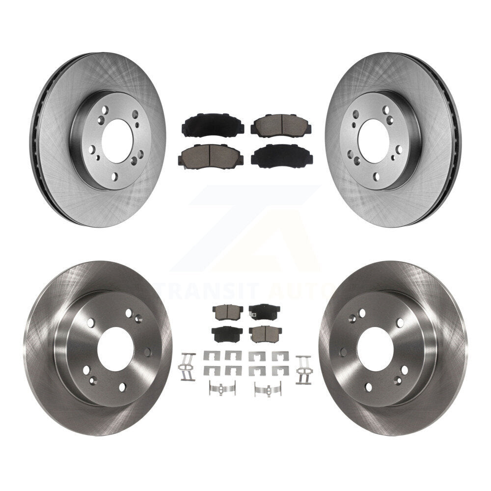 Disc Brake Rotors And Ceramic Pads Front Rear Kit For 1997-2001 Honda Prelude
