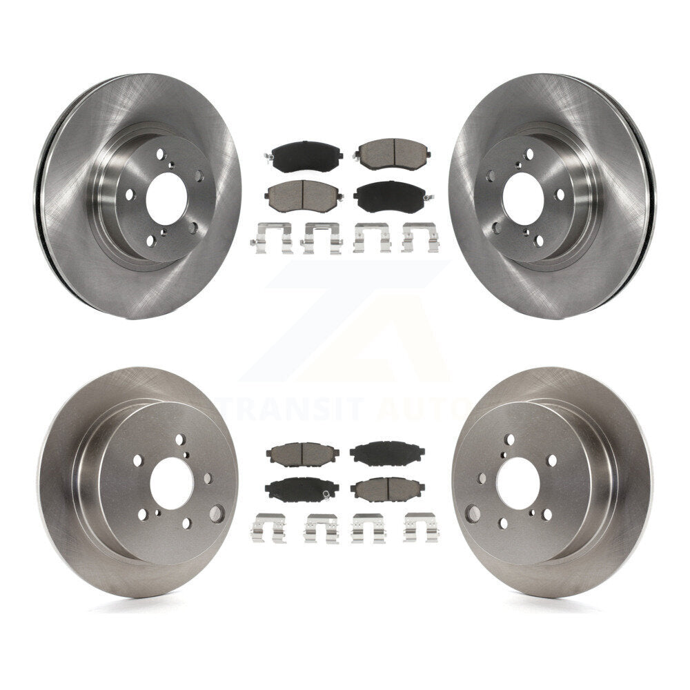 Disc Brake Rotors And Ceramic Pads Front Rear Kit For Subaru Impreza