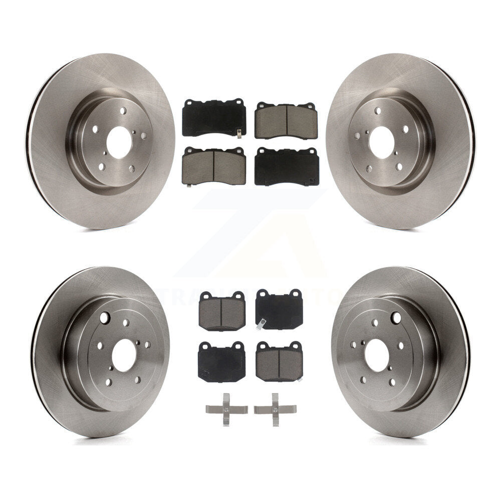 Disc Brake Rotors And Ceramic Pads Front Rear Kit For Subaru Impreza WRX STI