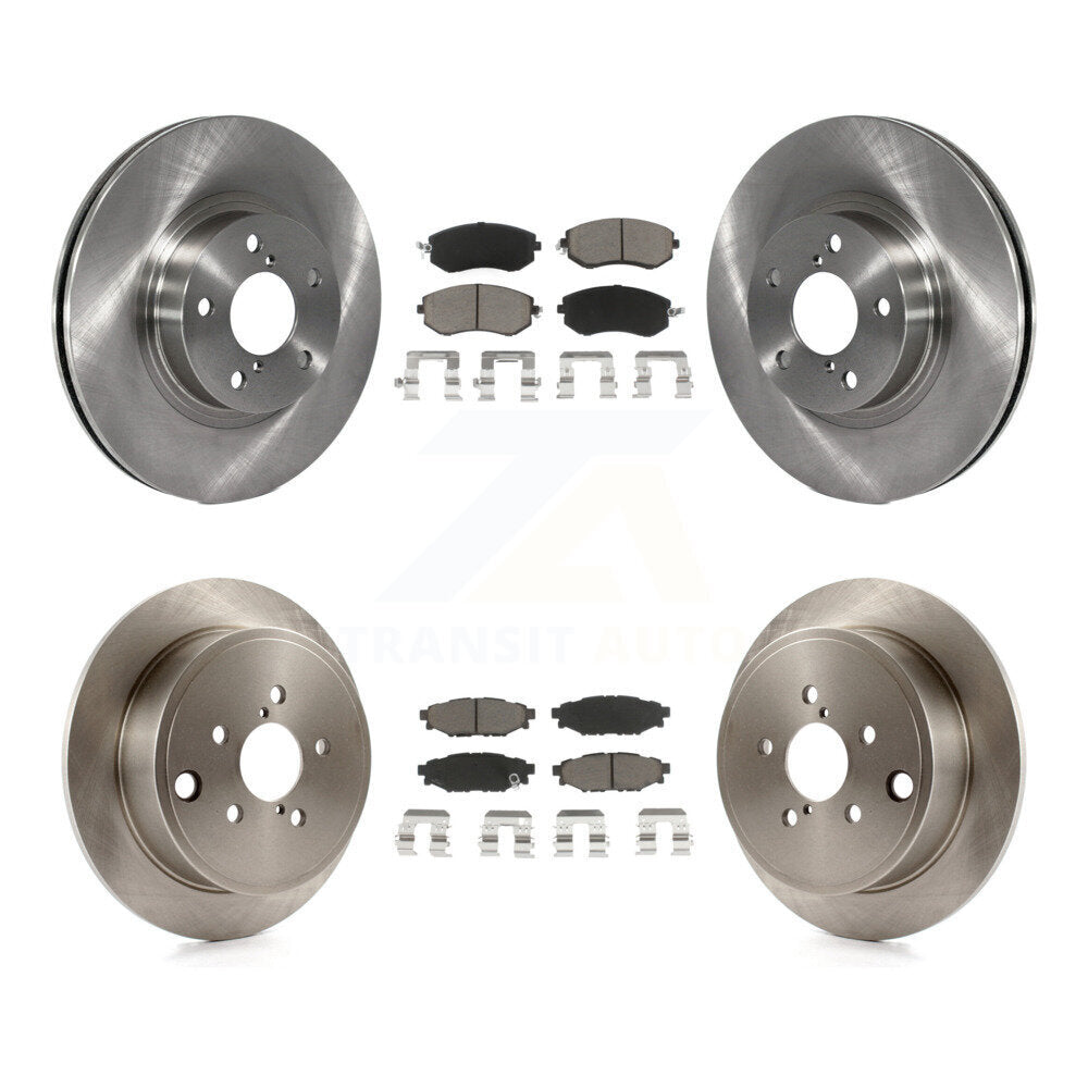 Disc Brake Rotors And Ceramic Pads Front Rear Kit For Subaru Impreza