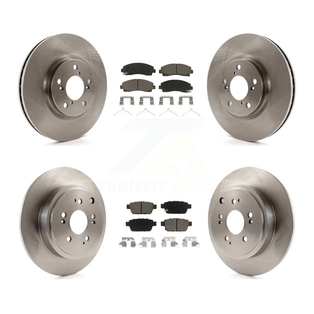 Disc Brake Rotors And Ceramic Pads Front Rear Kit For 2006-2014 Honda Ridgeline