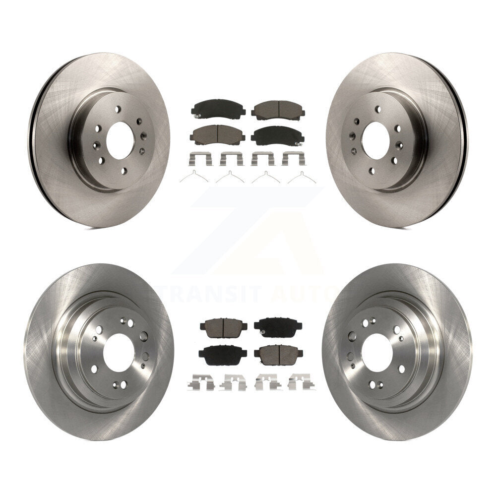 Disc Brake Rotors And Ceramic Pads Front Rear Kit For 2009-2014 Acura TL