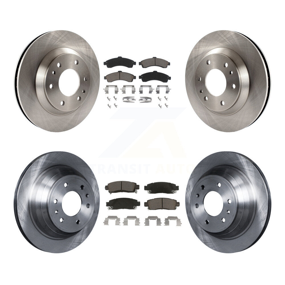 Brake Rotor Ceramic Pad Front Rear Kit For GMC Envoy Chevrolet Trailblazer Buick