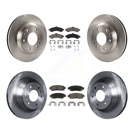 Brake Rotor Ceramic Pad Front Rear Kit For GMC Envoy Chevrolet Trailblazer Buick