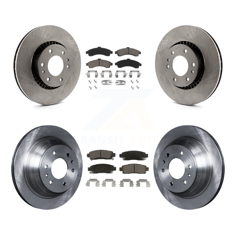 Brake Rotors & Ceramic Pad Front Rear Kit For Chevrolet GMC Trailblazer Envoy XL