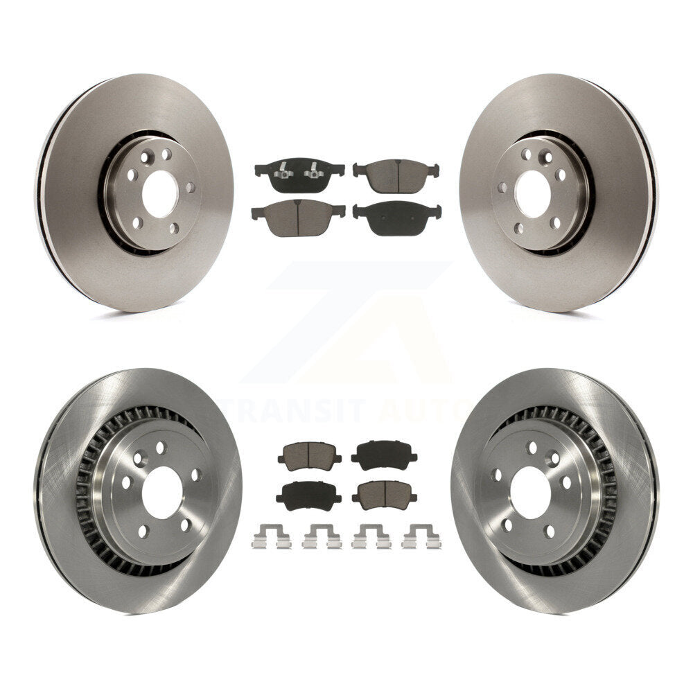 Disc Brake Rotors And Ceramic Pads Front Rear Kit For 2010-2015 Volvo XC60