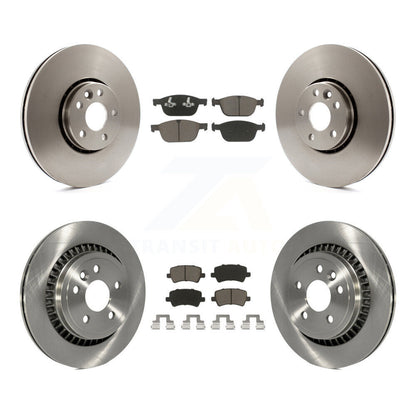 Disc Brake Rotors And Ceramic Pads Front Rear Kit For 2010-2015 Volvo XC60