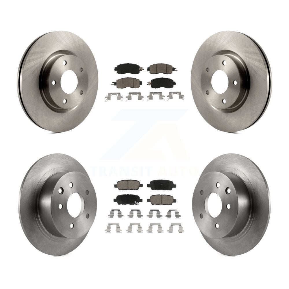 Disc Brake Rotors And Ceramic Pads Front Rear Kit For Nissan Altima