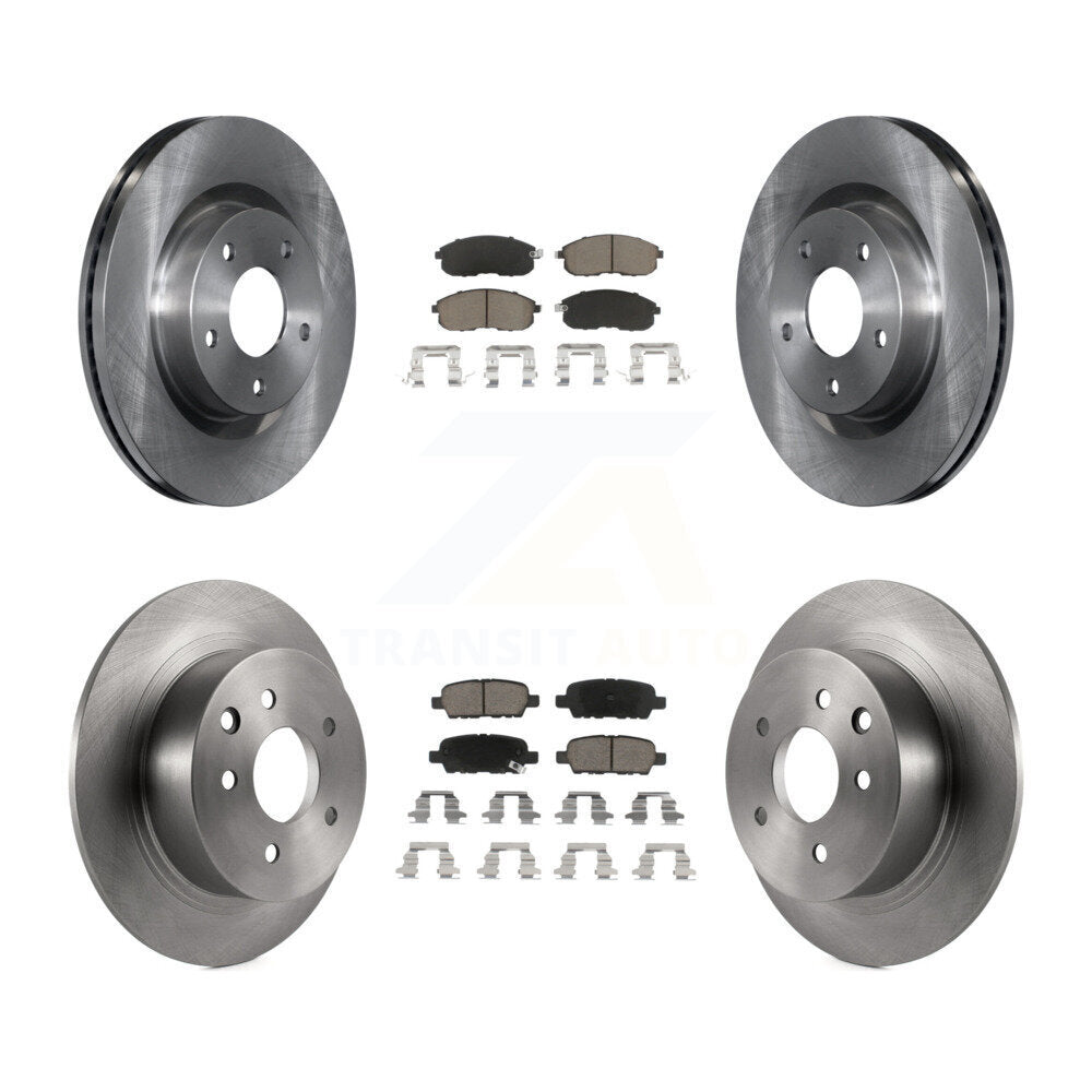 Disc Brake Rotors And Ceramic Pads Front Rear Kit For Nissan Altima
