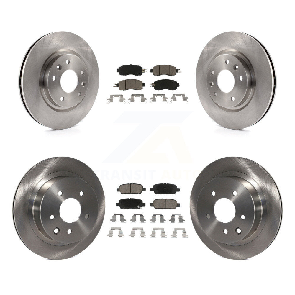Disc Brake Rotors And Ceramic Pads Front Rear Kit For Nissan LEAF