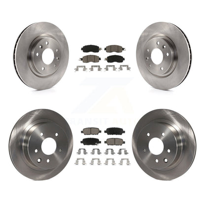 Disc Brake Rotors And Ceramic Pads Front Rear Kit For Nissan LEAF