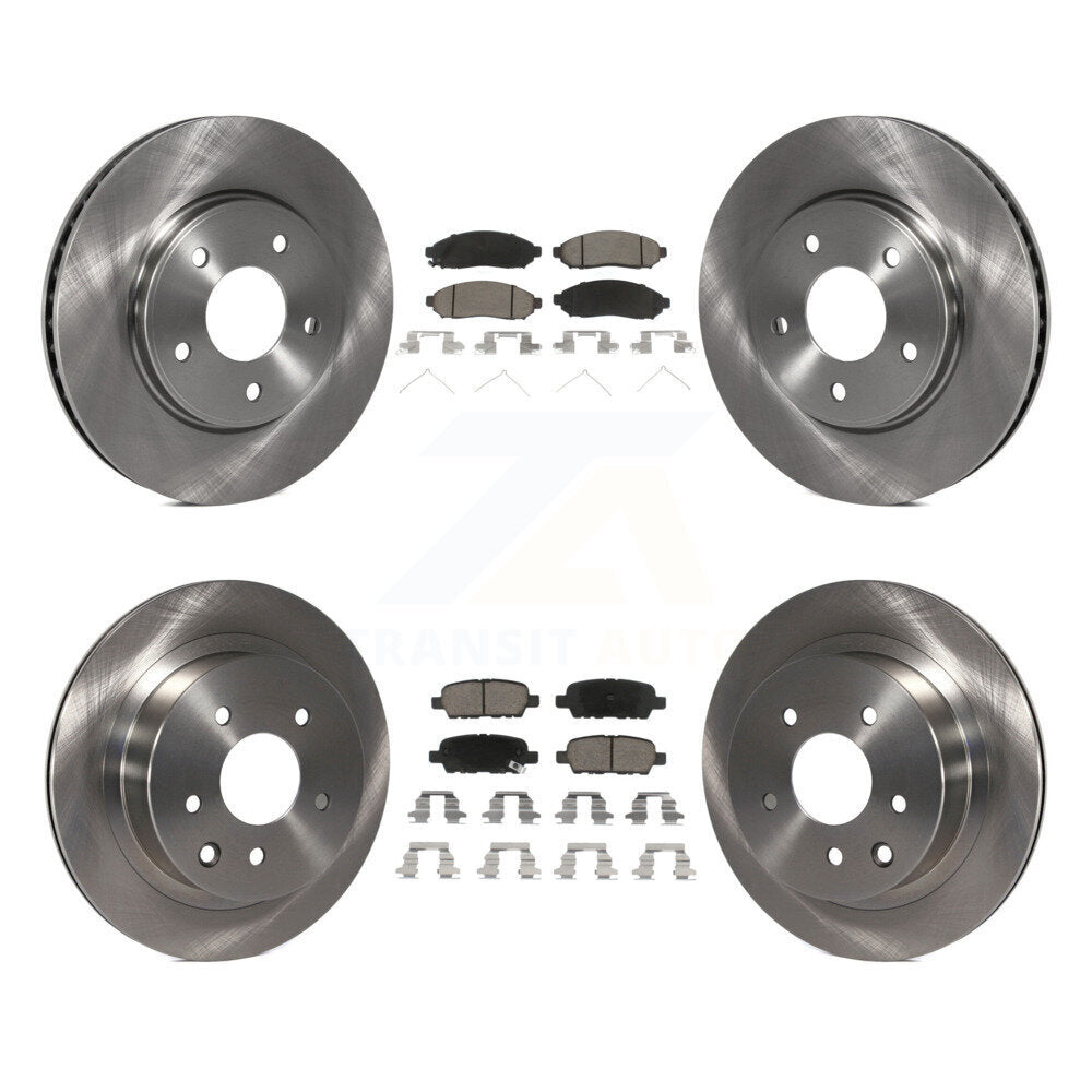 Disc Brake Rotors And Ceramic Pads Front Rear Kit For Nissan LEAF