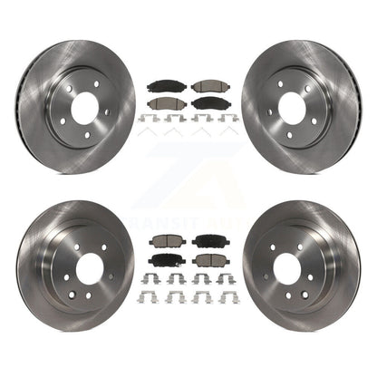 Disc Brake Rotors And Ceramic Pads Front Rear Kit For Nissan LEAF