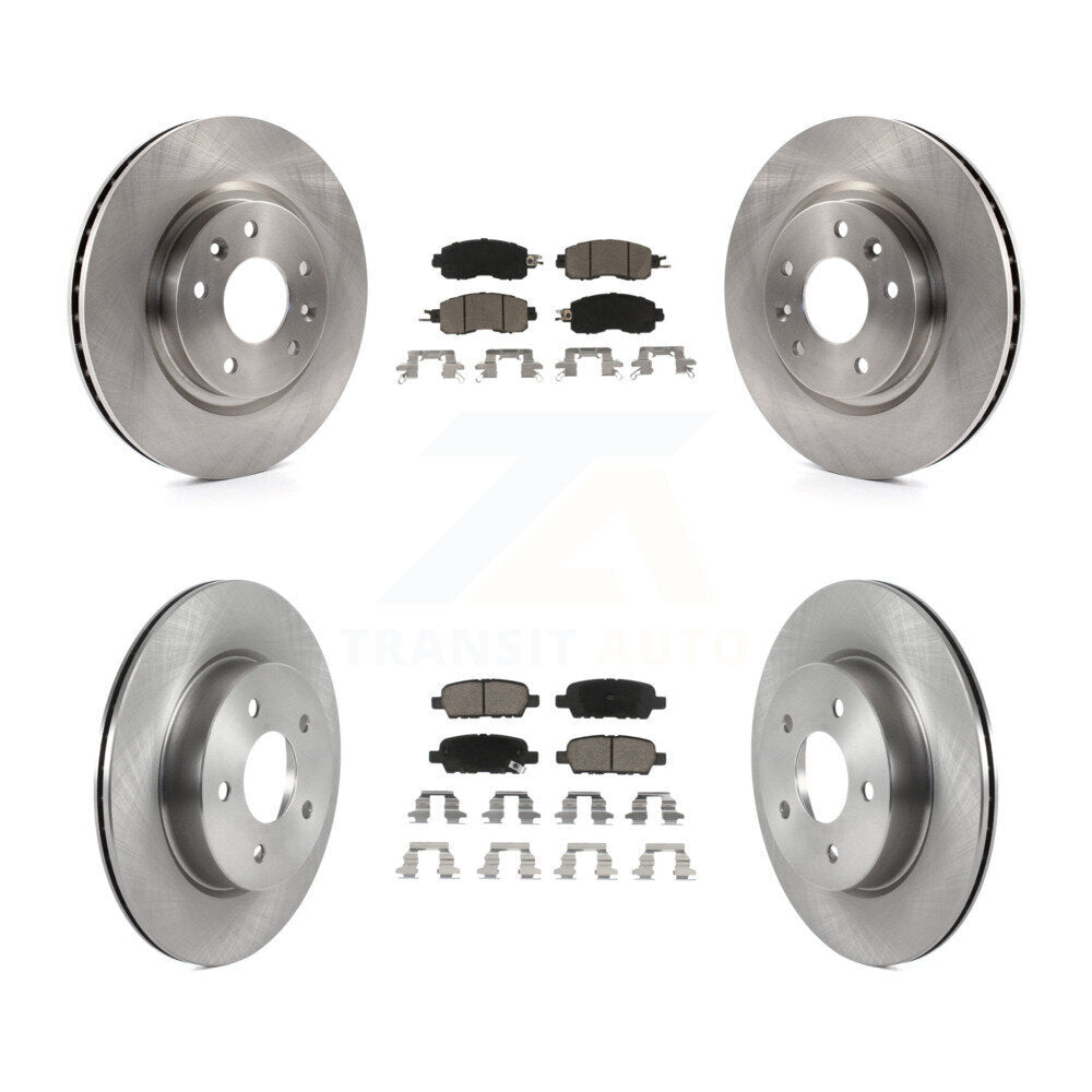 Disc Brake Rotors And Ceramic Pads Front Rear Kit For Nissan LEAF