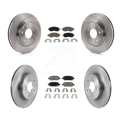 Disc Brake Rotors And Ceramic Pads Front Rear Kit For Nissan LEAF