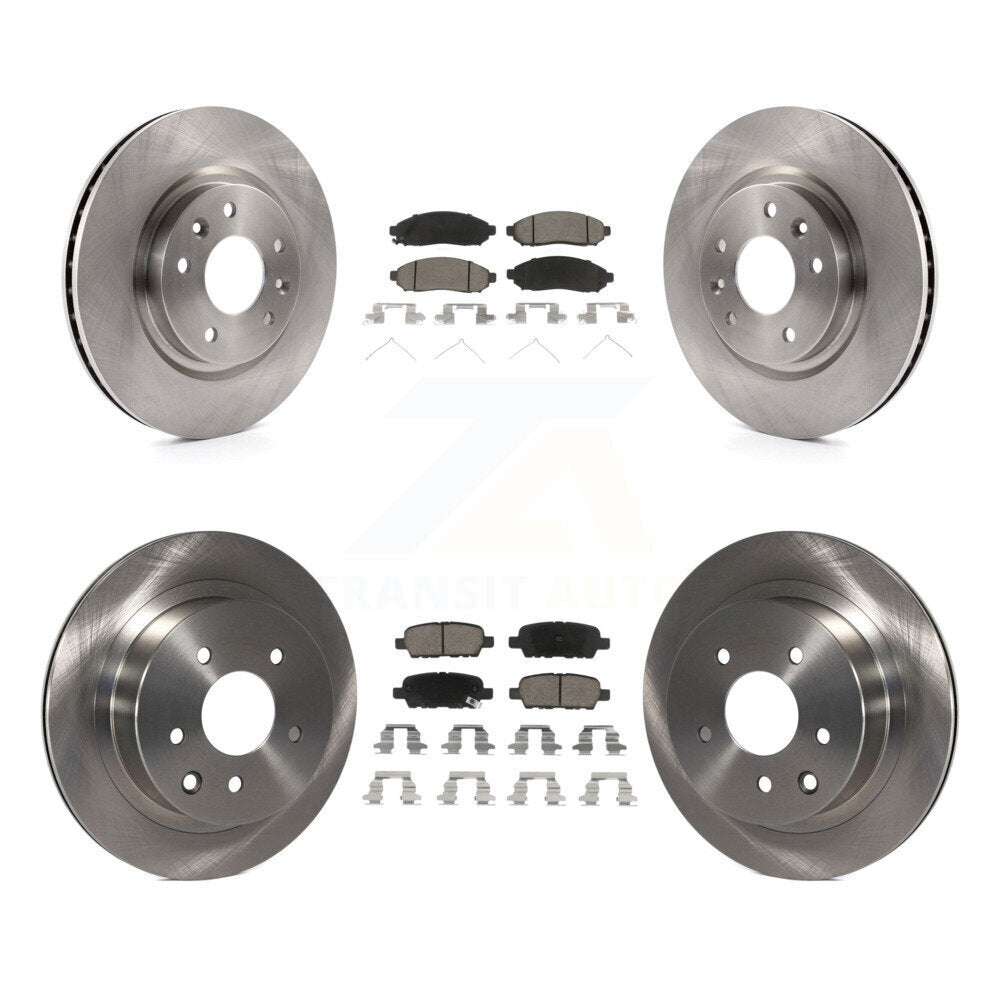 Disc Brake Rotors And Ceramic Pads Front Rear Kit For Nissan LEAF