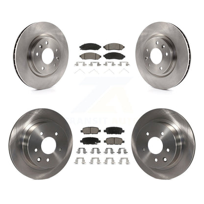 Disc Brake Rotors And Ceramic Pads Front Rear Kit For Nissan LEAF