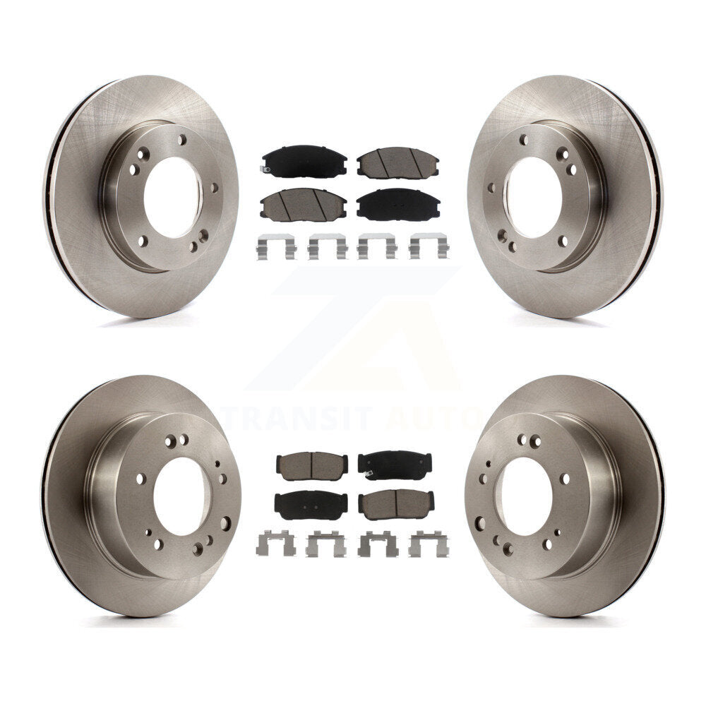 Disc Brake Rotors And Ceramic Pads Front Rear Kit For 2007-2009 Kia Sorento