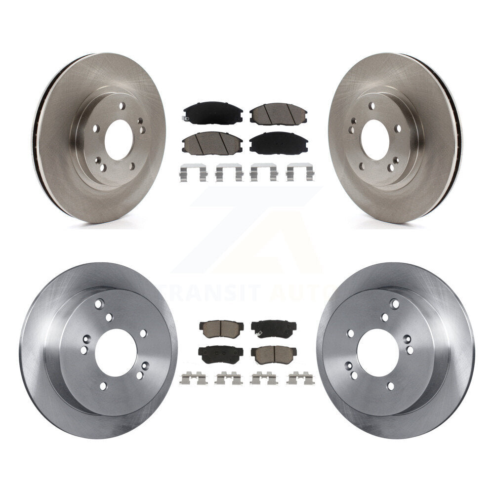 Disc Brake Rotors And Ceramic Pads Front Rear Kit For Hyundai Santa Fe