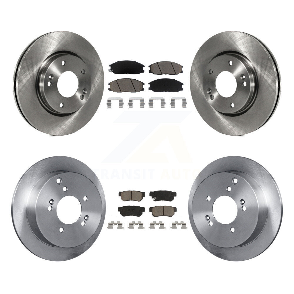 Disc Brake Rotors And Ceramic Pads Front Rear Kit For Hyundai Santa Fe