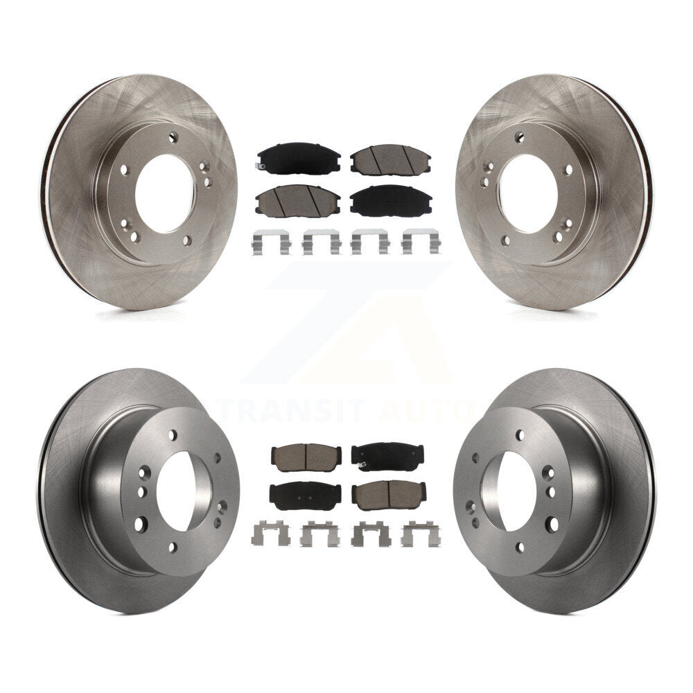 Disc Brake Rotors And Ceramic Pads Front Rear Kit For 2003-2006 Kia Sorento