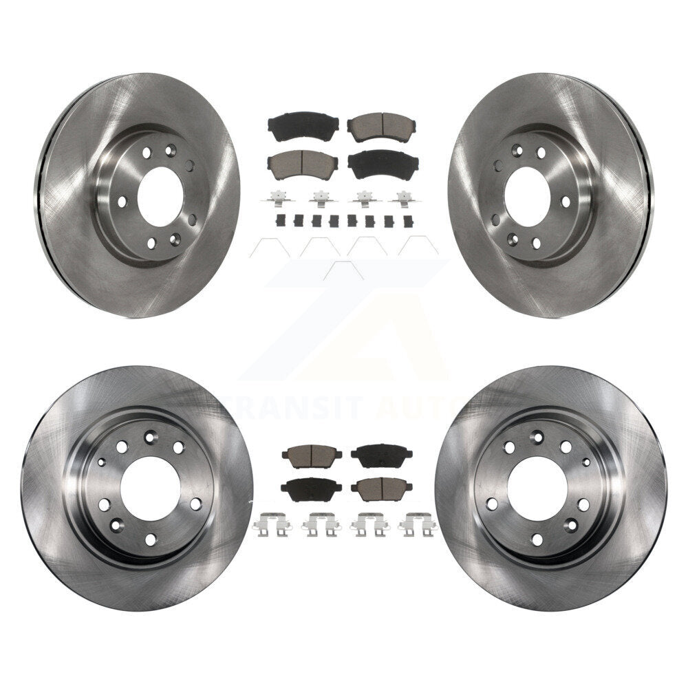 Brake Rotor Ceramic Pad Front Rear Kit For Ford Fusion Mazda 6 Lincoln MKZ Milan