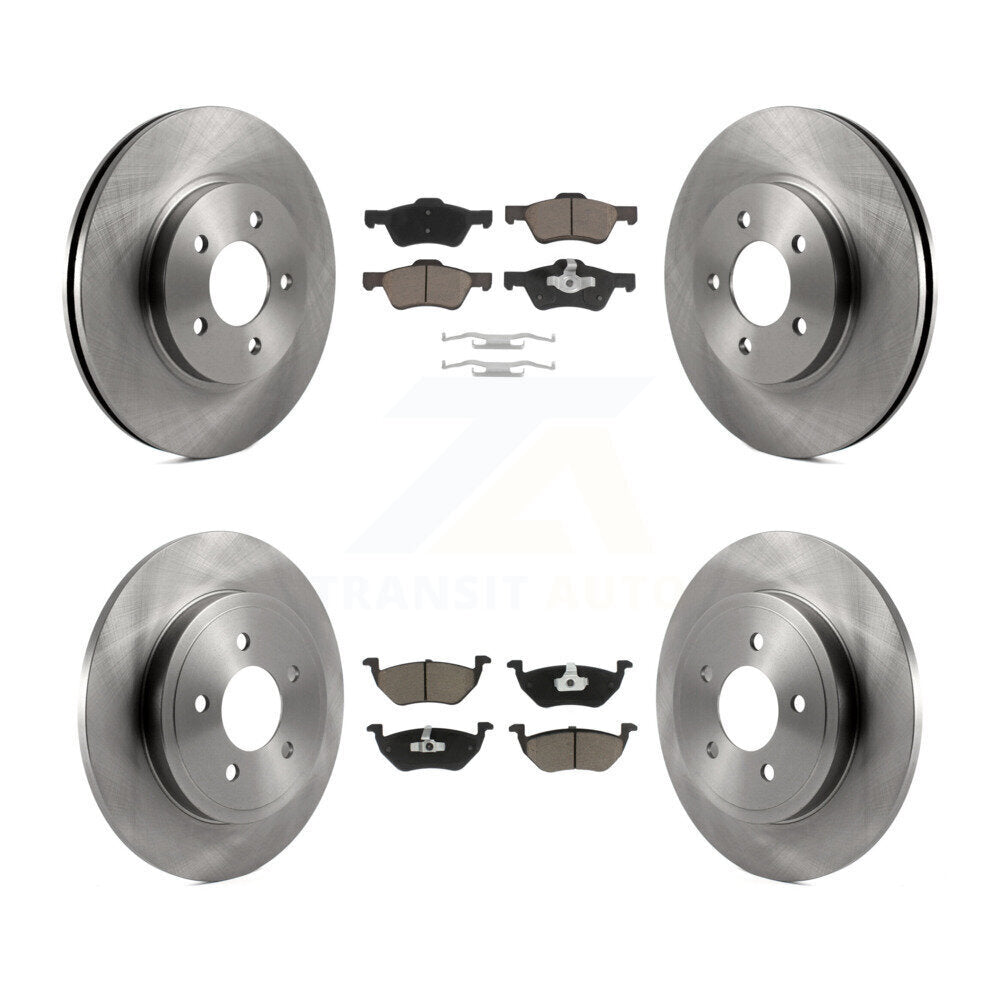 Brake Rotor And Ceramic Pad Front Rear Kit For Ford Escape Mazda Tribute Mercury