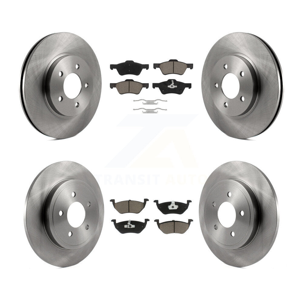 Disc Brake Rotors And Ceramic Pad Front Rear Kit For Ford Escape Mercury Mariner