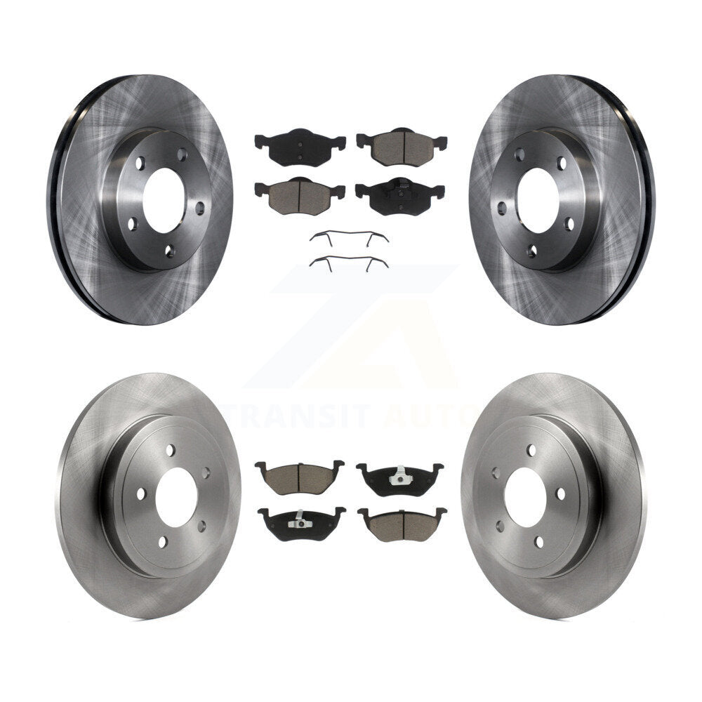 Disc Brake Rotor And Ceramic Pad Front Rear Kit For 2005-2006 Mazda Tribute 2.3L