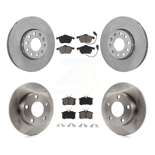 Disc Brake Rotors And Ceramic Pads Front Rear Kit For Volkswagen Passat Audi A4