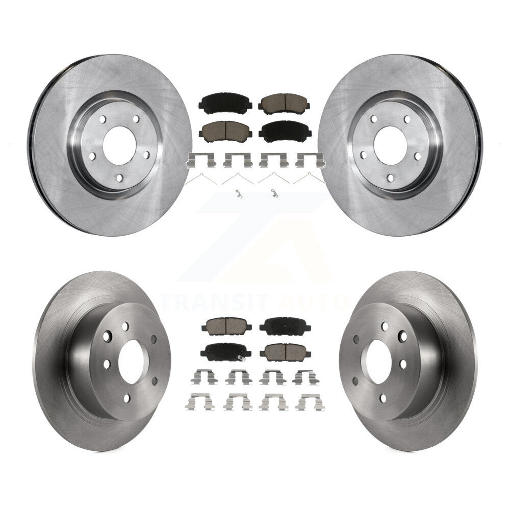 Brake Rotor & Ceramic Pad Front Rear Kit For 2007-2012 Nissan Sentra SE-R Spec V