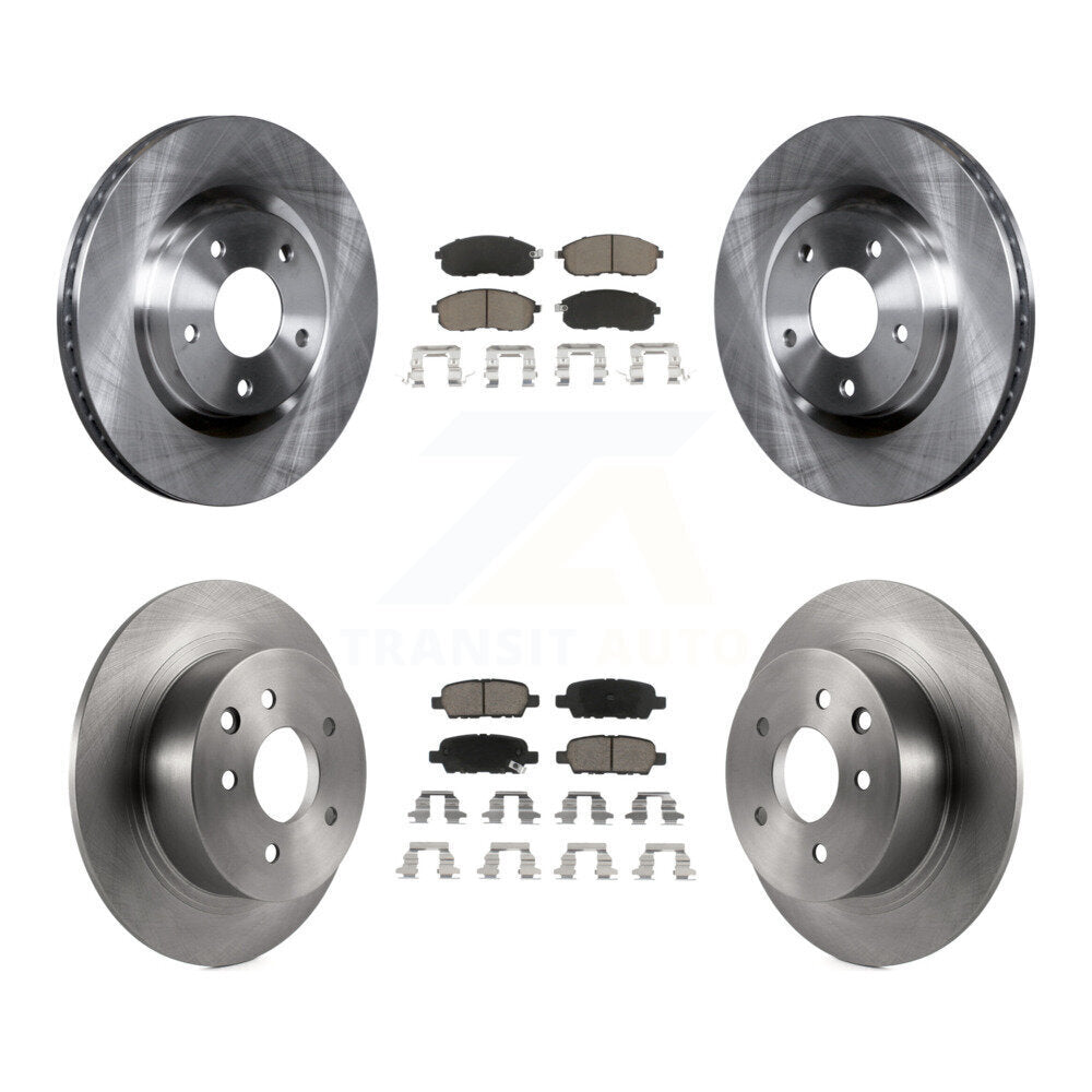 Disc Brake Rotor And Ceramic Pad Front Rear Kit For 2007-2012 Nissan Sentra SE-R