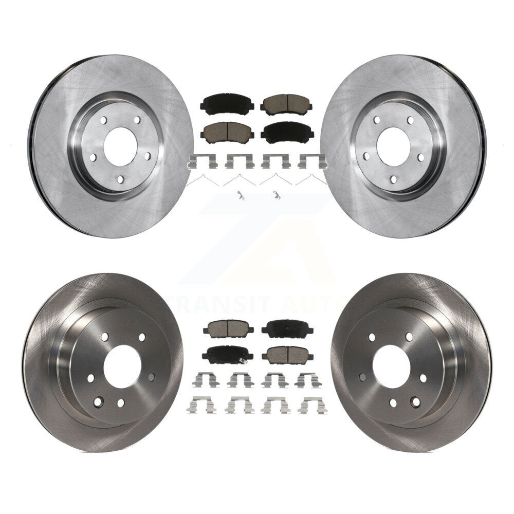 Disc Brake Rotor & Ceramic Pad Front Rear Kit For 2014-2017 Nissan Juke Nismo RS