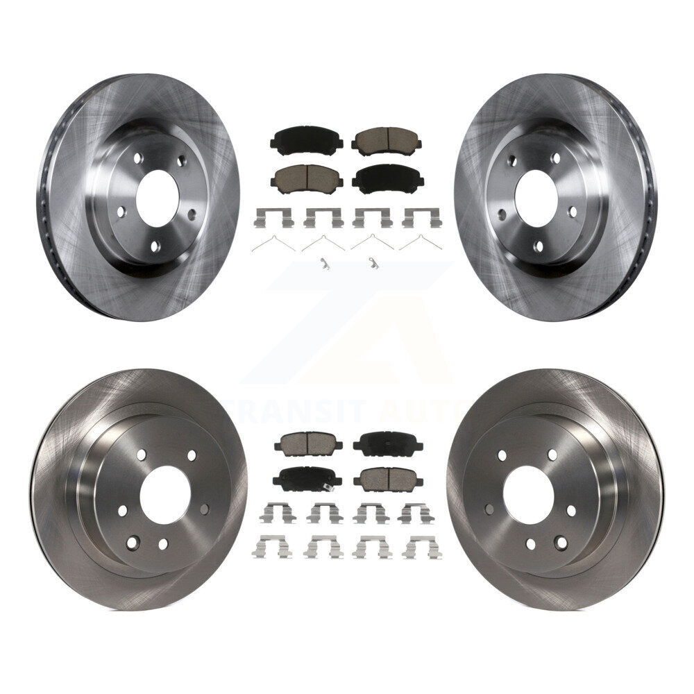 Disc Brake Rotors And Ceramic Pads Front Rear Kit For Nissan Rogue Select