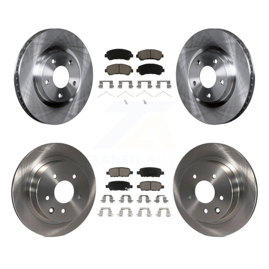 Disc Brake Rotors And Ceramic Pads Front Rear Kit For Nissan Rogue Select