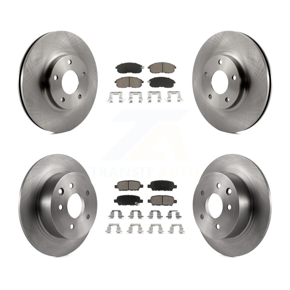 Disc Brake Rotors And Ceramic Pads Front Rear Kit For Nissan Altima