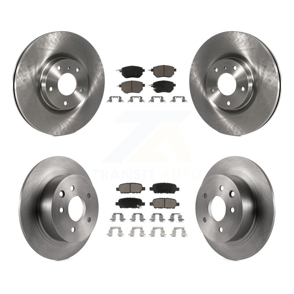 Disc Brake Rotors And Ceramic Pads Front Rear Kit For Nissan Altima Maxima