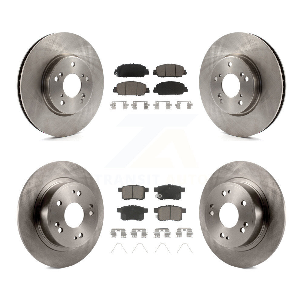 Disc Brake Rotors And Ceramic Pads Front Rear Kit For Honda Accord